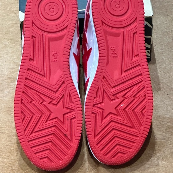 *BRAND NEW* Bape STA Size 12 Men White & Red - Picture 6 of 8